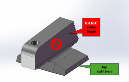Picture of Fitting & Installation - Dovetail front sights